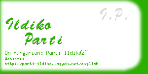 ildiko parti business card